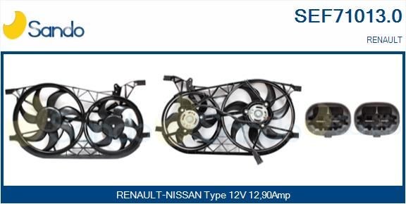 SANDO Kjølevite, radiator SEF71013.0 Elektromotor, radiator ventilator SANDO CLIO SEF71013.0 billige