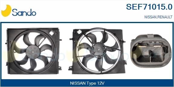 SANDO Elektromotor, kølerventilator SEF71015.0 SANDO SEF71015.0 Renault Koleos 2 Elektromotor, kølerventilator pris