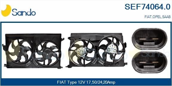 SANDO Kjølevite, radiator SEF74064.0 SEF74064.0 Elektromotor, radiator ventilator OPEL COMBO SANDO