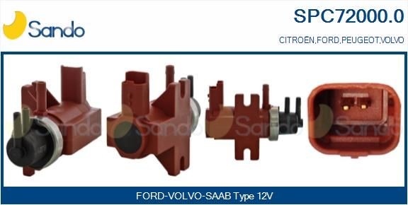 SANDO Trykkomformer, eksosstyring SPC72000.0 SPC72000.0 SANDO Trykkomformer turbolader Citroën billige