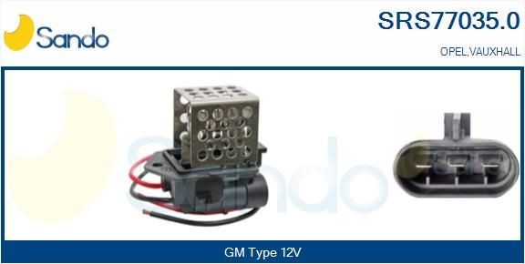 SANDO Vorwiderstand, Elektromotor-Kühlerlüfter SRS77035.0 Widerstand Innenraumgebläse SANDO CORSA SRS77035.0 günstig