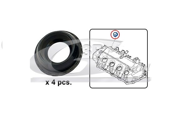 3RG Packningssats, ventilkåpa 82681 82681 3RG packning ventilkåpa Volkswagen POLO