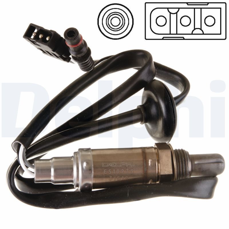 DELPHI Lambdasonde ES10276-12B1 DELPHI ES10276-12B1 Lambdasonde sensor Audi COUPE originele