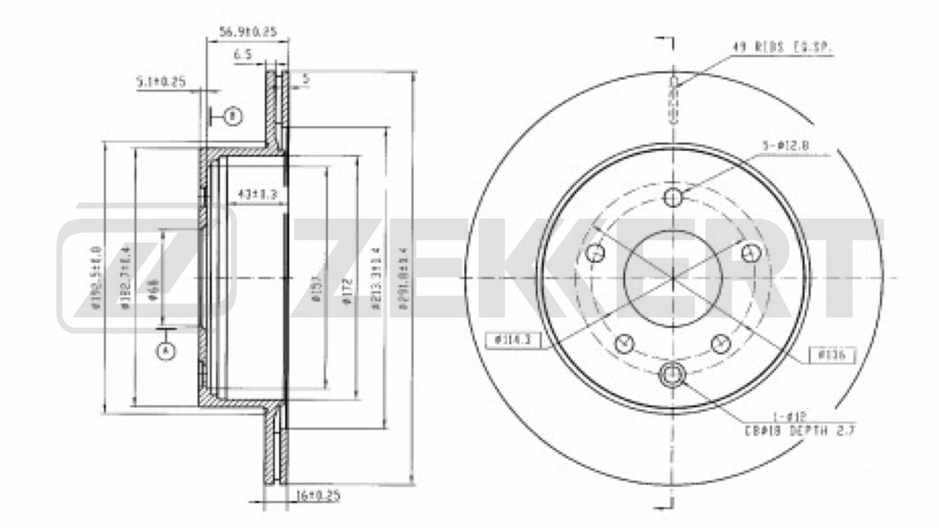 ZEKKERT Piduriketas BS-5036B BS-5036B Pidurikettad NISSAN PATHFINDER ZEKKERT