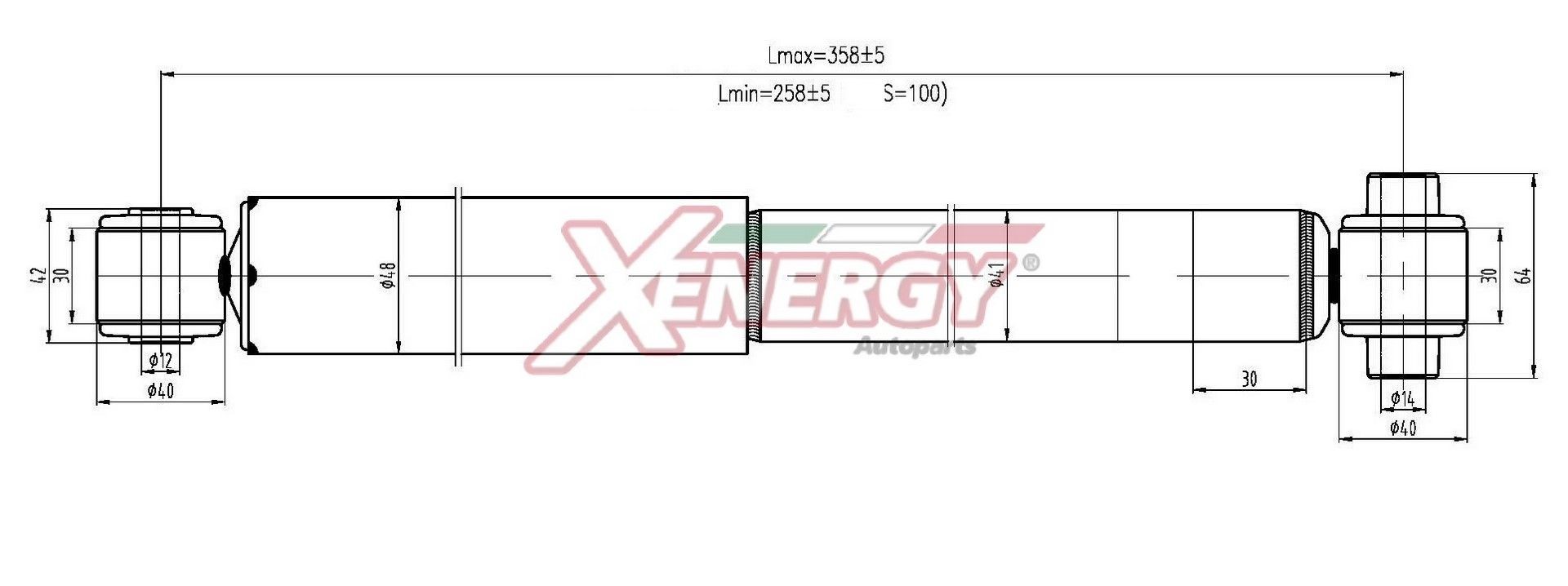 AP XENERGY Iskunvaimennin X110441 PEUGEOT Heilahduksenvaimennin AP XENERGY X110441
