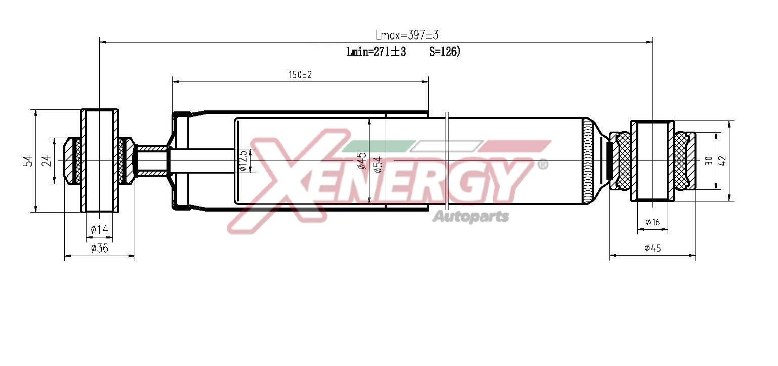 AP XENERGY Iskunvaimennin X157349 PEUGEOT Iskari AP XENERGY X157349