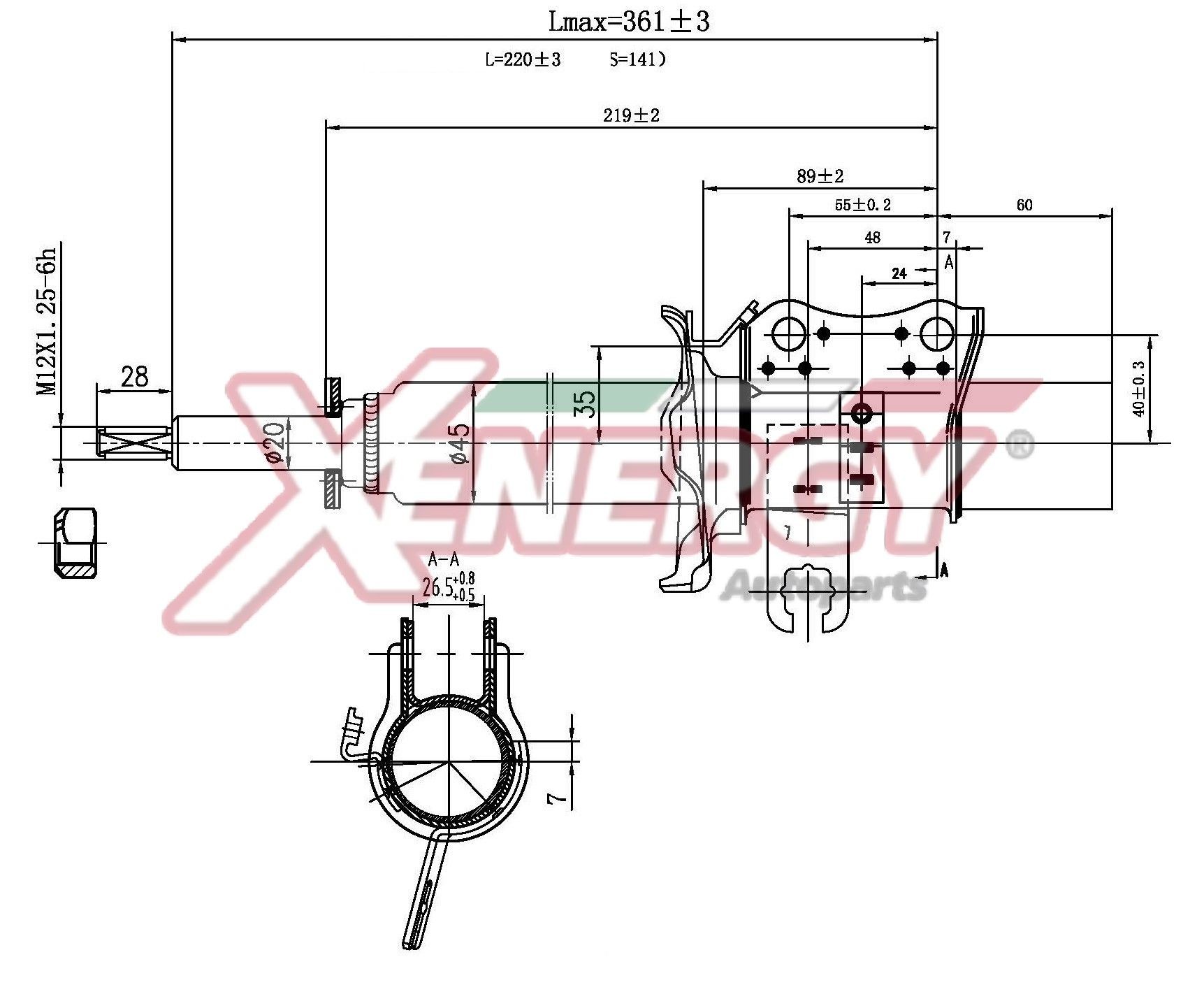 AP XENERGY Stoßdämpfer X262633 X262633 AP XENERGY Stoßdämpfer Piaggio Ape TM Kosten