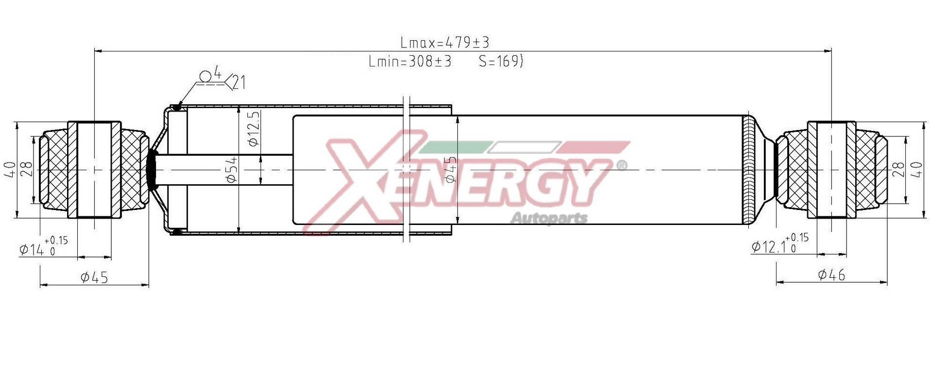 AP XENERGY Støtdemper X457344 X457344 Støtdemper AP XENERGY VW TOURAN