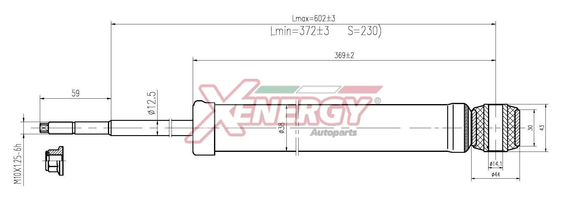 Schokdemper AP XENERGY X475343 AP XENERGY X475343: Schokbrekers Rover 75 2003