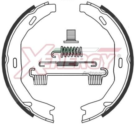 AP XENERGY Bremseskosett, håndbrems X50729 Håndbremse AP XENERGY 7-serie X50729 billige