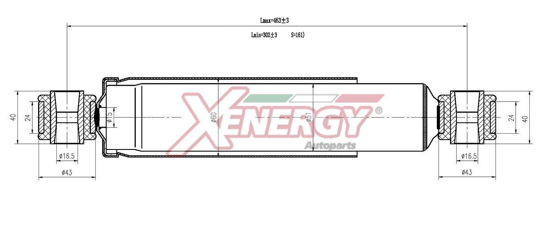 AP XENERGY Αμορτισέρ X700345 X700345 Αμορτισέρ AP XENERGY CITROЁN C25