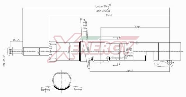 AP XENERGY Støddæmper X702324 Fjäderben AP XENERGY Volkswagen GOLF X702324
