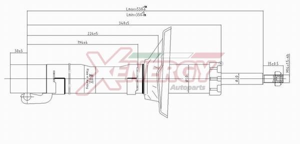 AP XENERGY Ammortizzatore X713333 X713333 costo Ammortizzatori Volkswagen TOURAN AP XENERGY