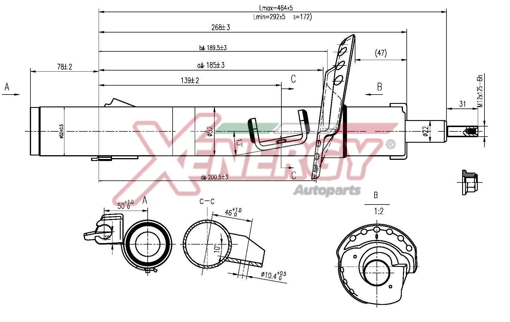 AP XENERGY Αμορτισέρ X719339 X719339 Αμορτισέρ AP XENERGY FORD TOURNEO CONNECT