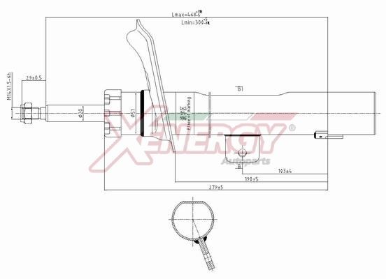 AP XENERGY Αμορτισέρ X737333 Αμορτισέρ AP XENERGY Citroën C25 X737333