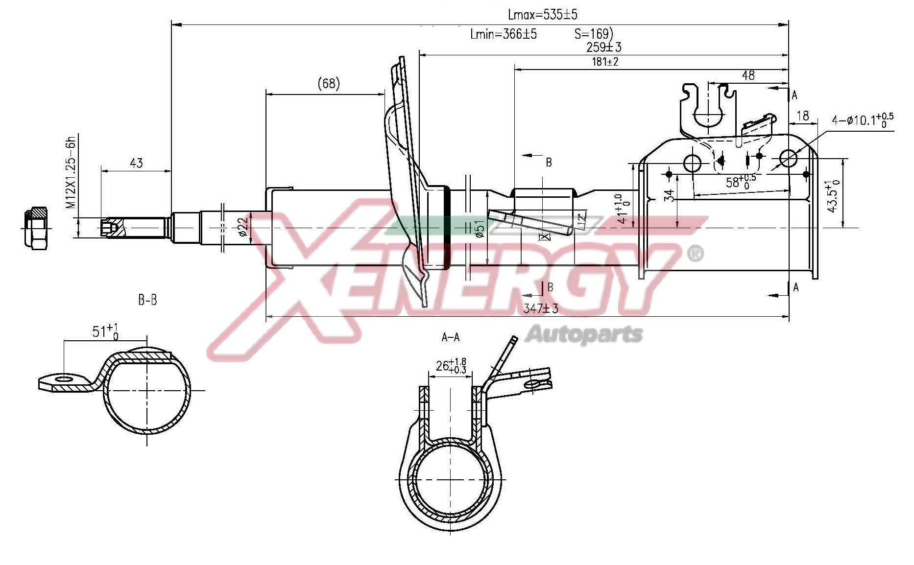 AP XENERGY Amort X738339 Amortisaator AP XENERGY Fiat PUNTO X738339
