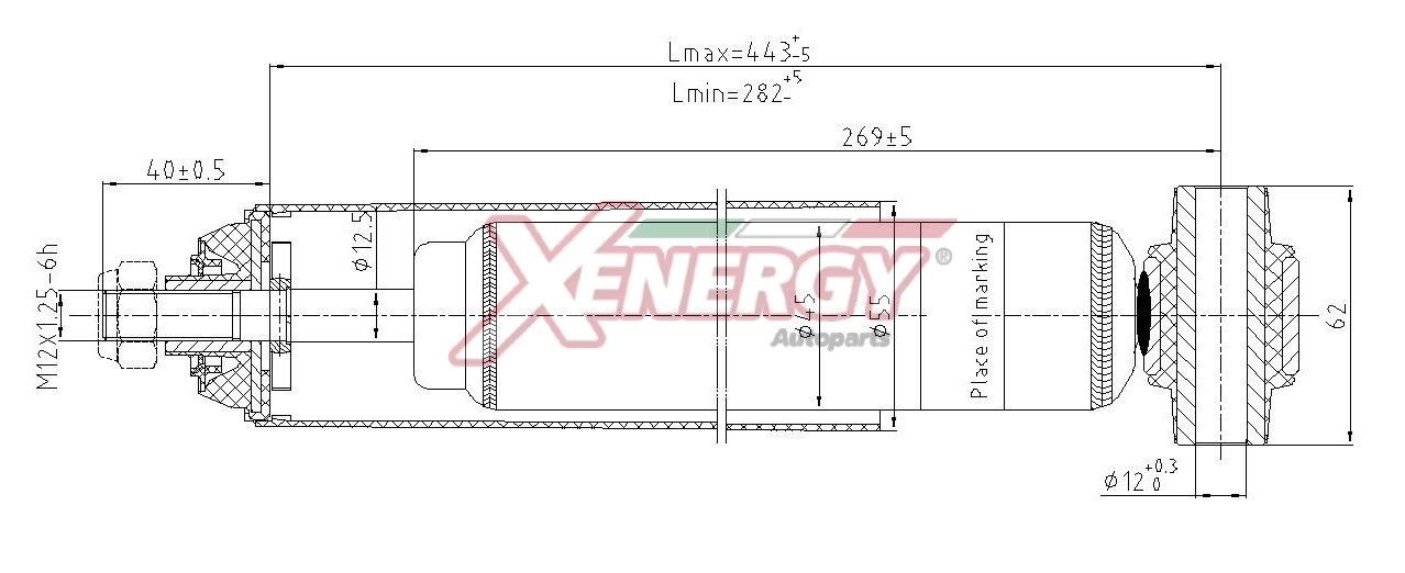 AP XENERGY Αμορτισέρ X8001344 Αμορτισέρ ανάρτησης AP XENERGY C25 X8001344 φθηνά