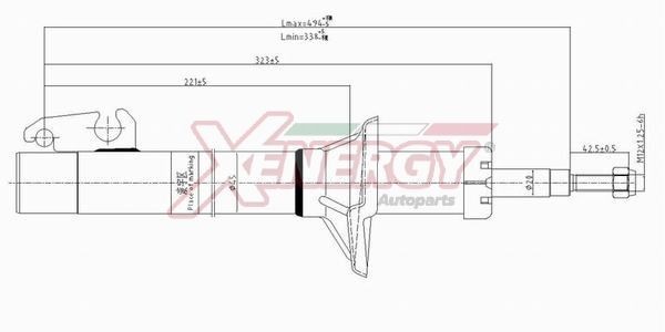 AP XENERGY Schokdemper X802633 Veerpoot FORD AP XENERGY X802633