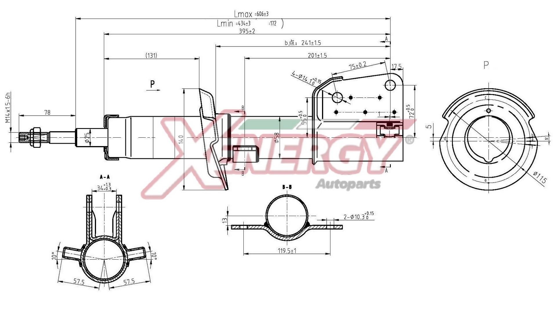 AP XENERGY Støddæmper X803335 Fjäderben AP XENERGY PUNTO X803335 billig