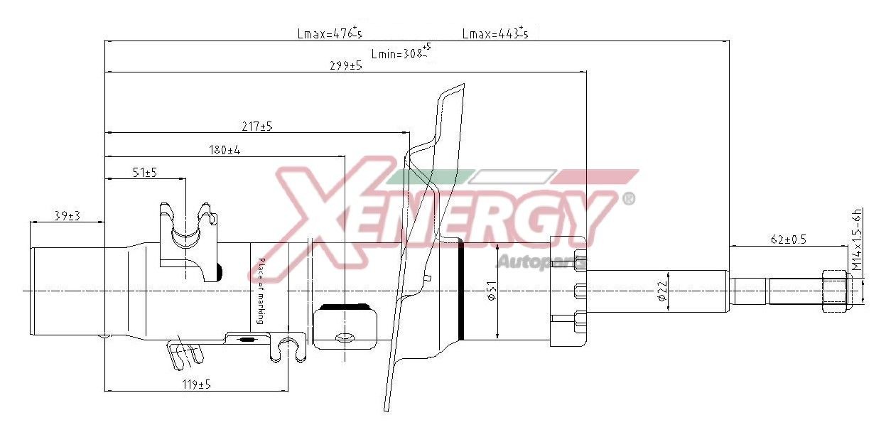 AP XENERGY Stötdämpare X803339 X803339 AP XENERGY stötdämpare CITROЁN C1