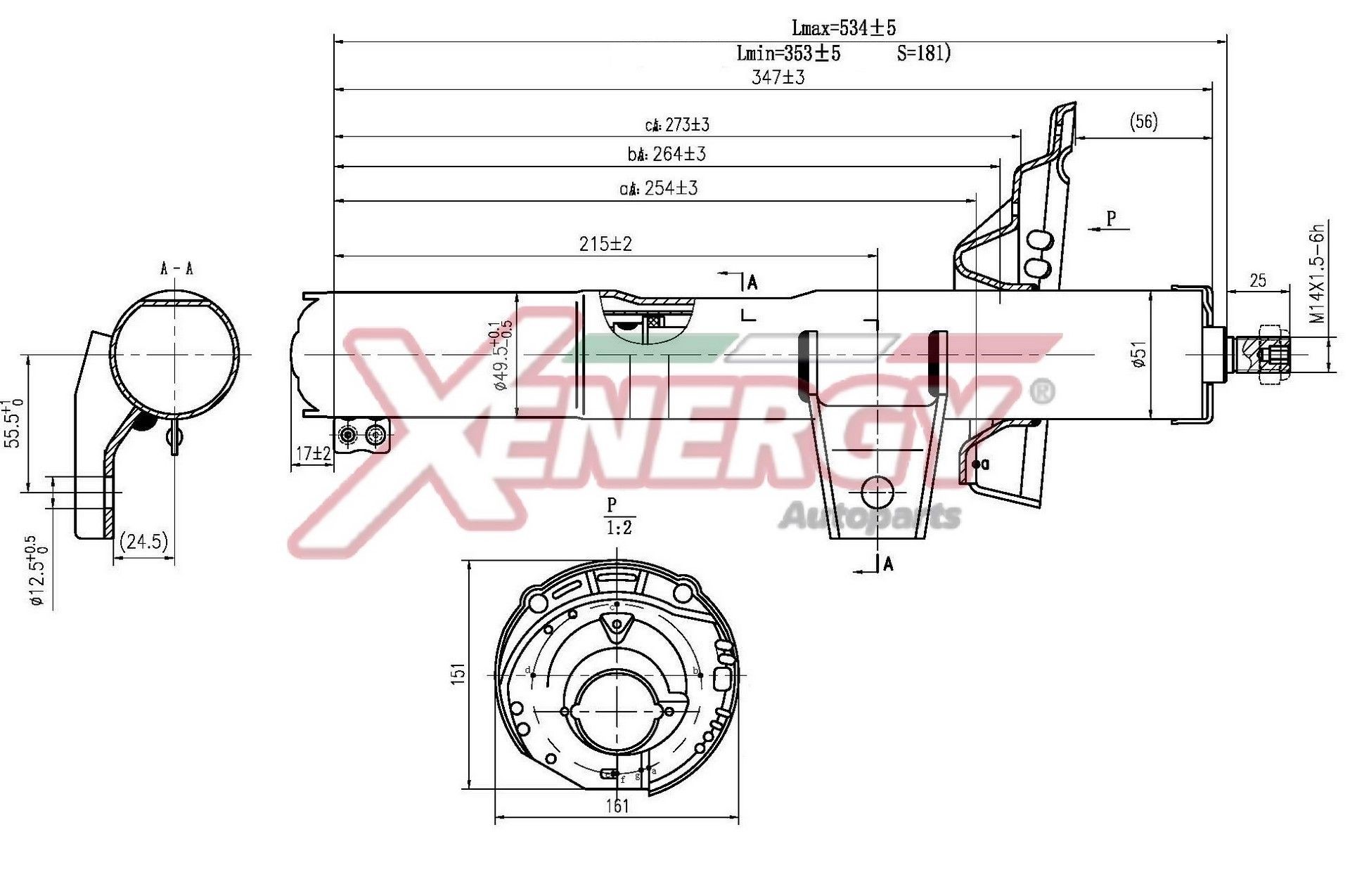 AP XENERGY Ammortizzatore X8039334 X8039334 Ammortizzatori AP XENERGY Volkswagen TOURAN costo