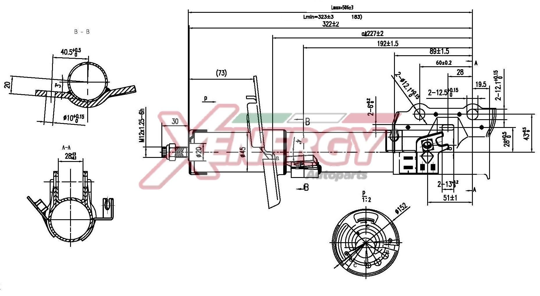 AP XENERGY Schokdemper X8042334 Schokbreker FORD AP XENERGY X8042334