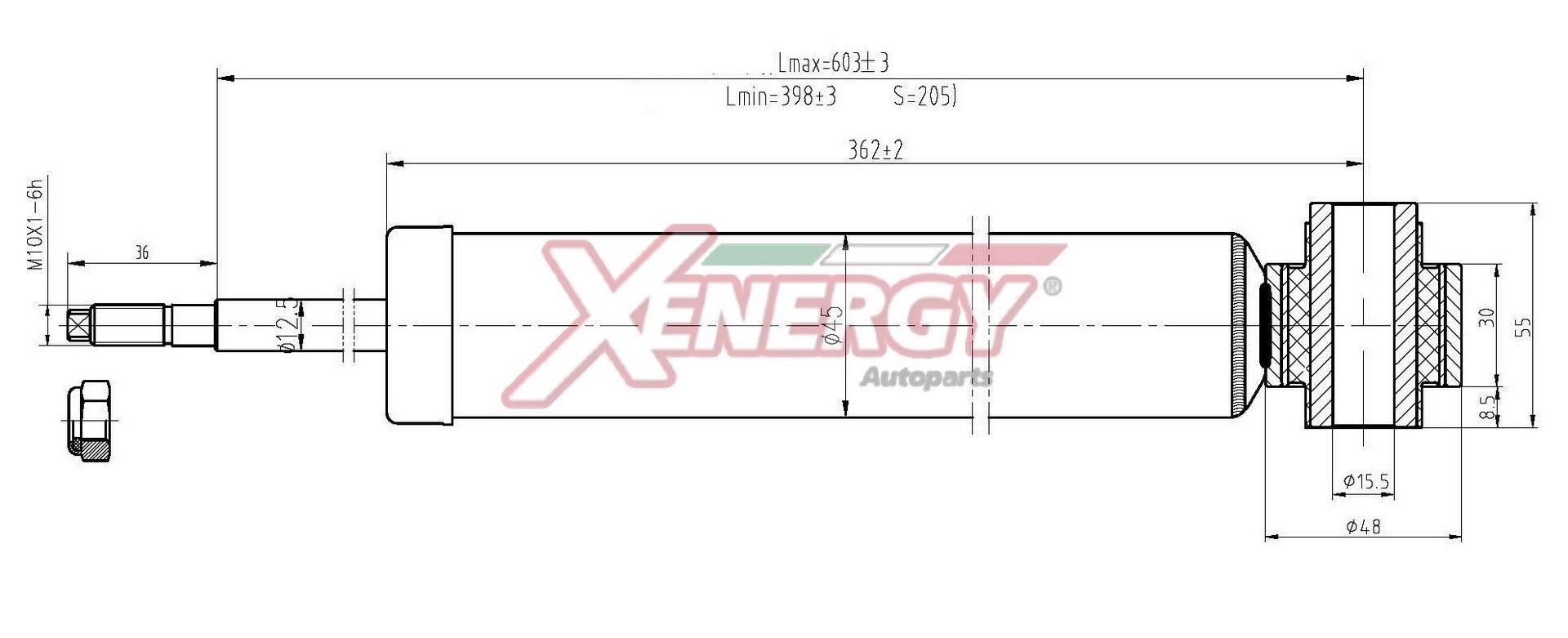 AP XENERGY Stoßdämpfer X807344 X807344 Federbein AUDI A2 AP XENERGY kaufen