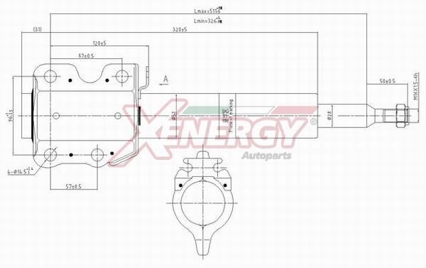 AP XENERGY Støtdemper X810335 Demper AP XENERGY TOURAN X810335 billige