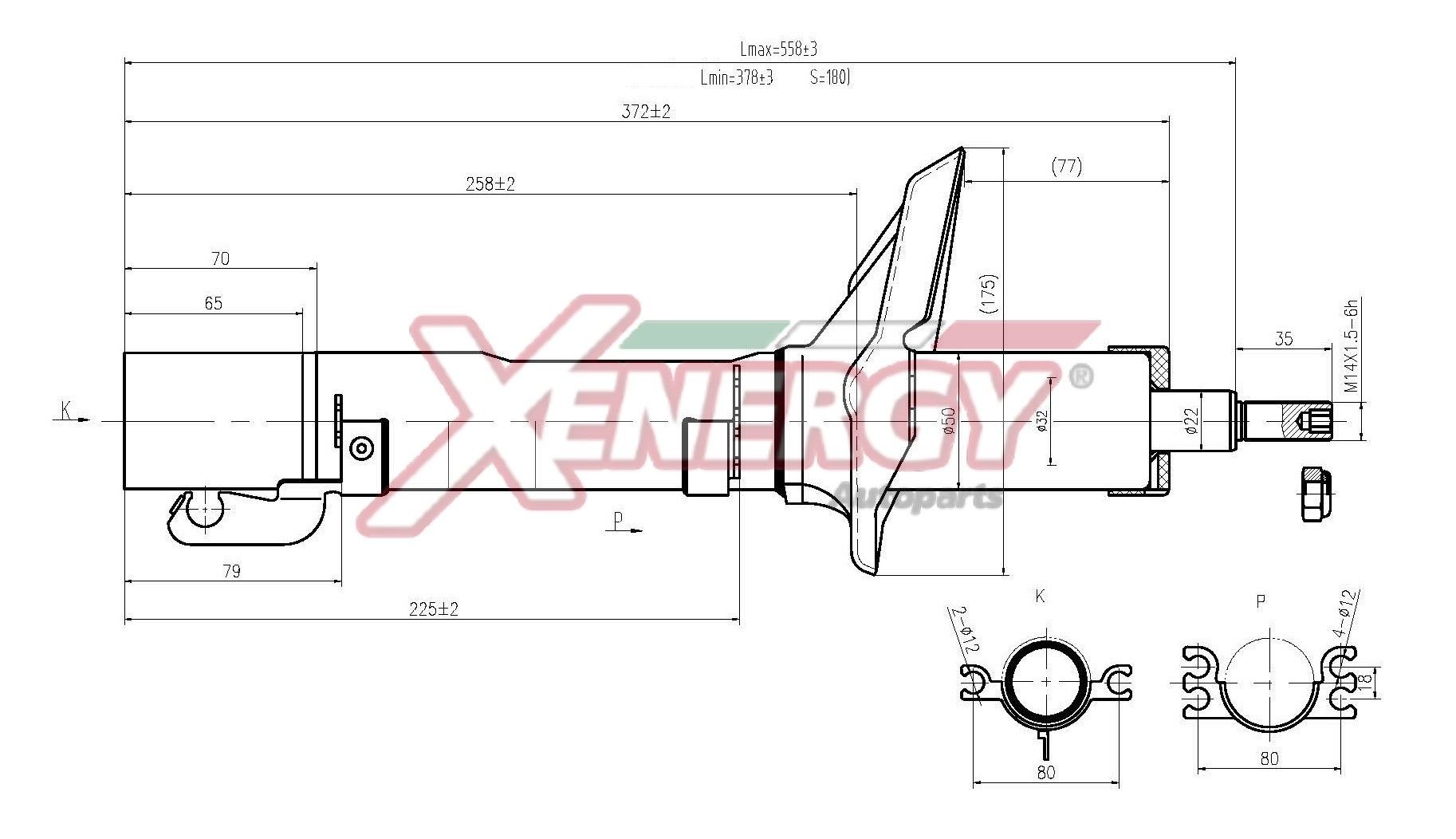 AP XENERGY Støtdemper X812634 X812634 Dempere VW TOURAN AP XENERGY