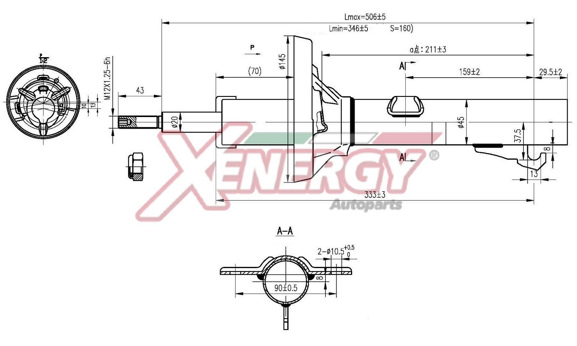 AP XENERGY Αμορτισέρ X823333 Αμορτισέρ ανάρτησης AP XENERGY TOURNEO CONNECT X823333 φθηνά