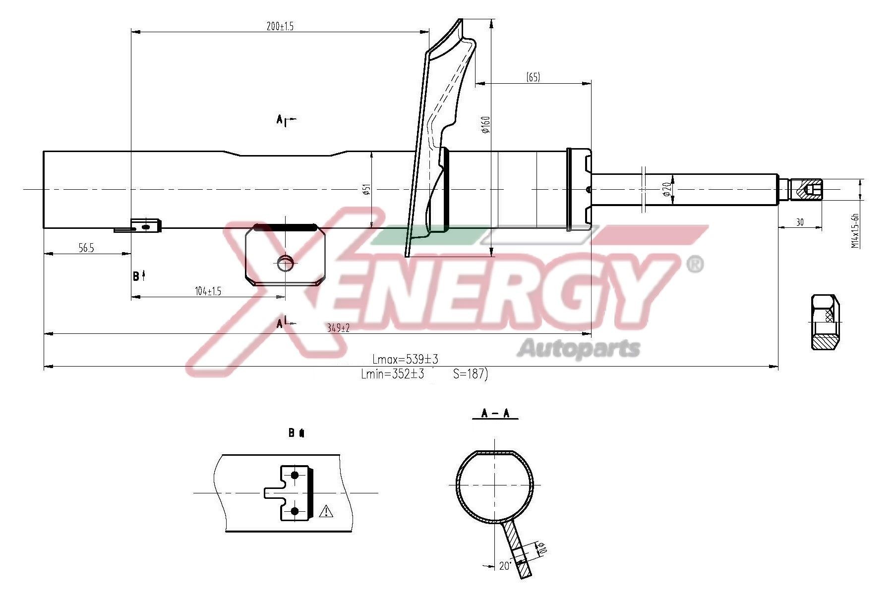 AP XENERGY Tlmič pérovania X839633 Tlmiče pruženia AP XENERGY CITROËN X839633