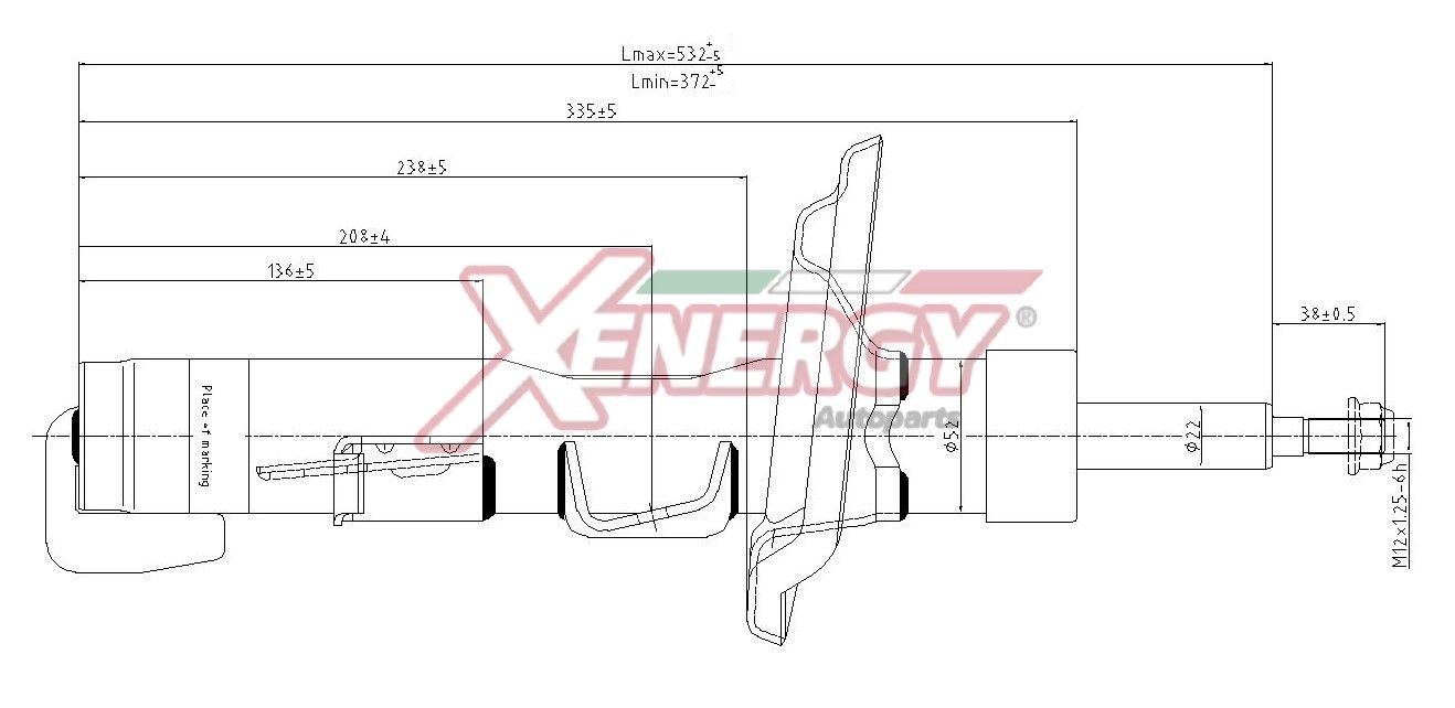 AP XENERGY Stötdämpare X850339 X850339 AP XENERGY komplett fjäderben ALFA ROMEO 145