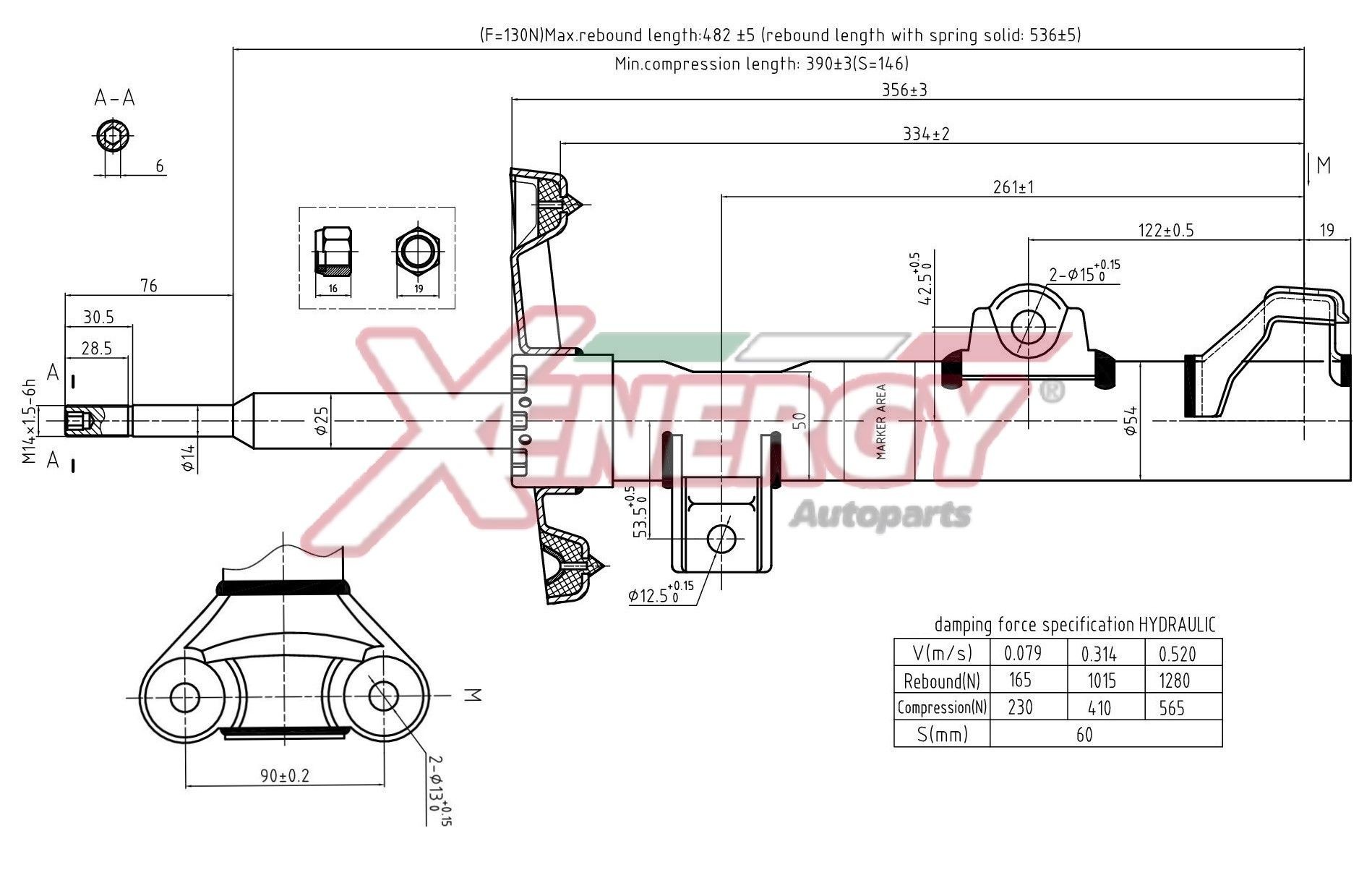 AP XENERGY Stoßdämpfer X932335 X932335 AP XENERGY DAIHATSU Stoßdämpfer hinten und vorne