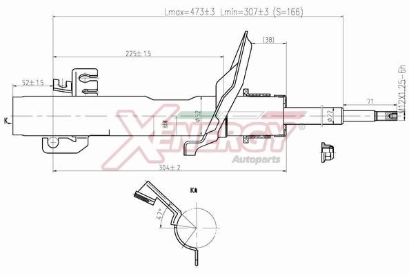AP XENERGY Støtdemper X962334 X962334 Støtdemper AP XENERGY ALFA ROMEO 145