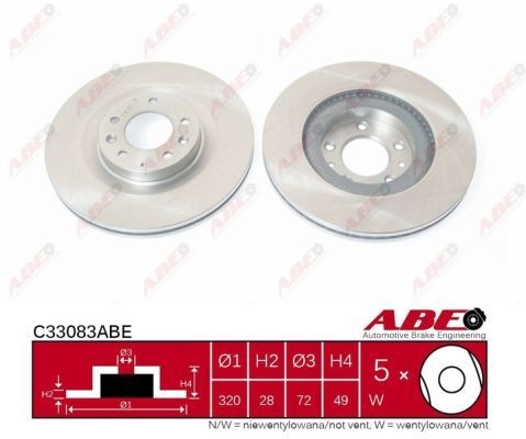 ABE Brake disc C33083ABE C33083ABE ABE performance brake discs FORD USA F-350