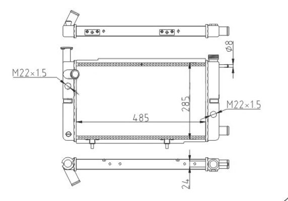 HART Engine radiator 600 140 HART 600 140 Engine radiator
