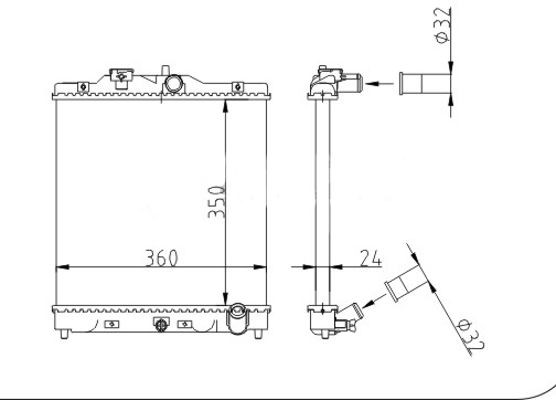 HART Jäähdytin, moottorin jäähdytys 602 172 602 172 HART Moottorin jäähdytin HONDA