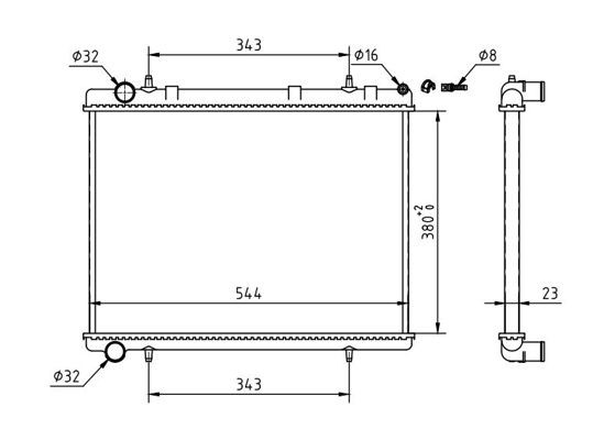 HART Ψυγείο, ψύξη κινητήρα 612 318 612 318 HART Ψυγειο νερου Peugeot φθηνά