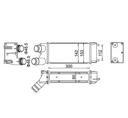 HART Intercooler 612 499 612 499 HART Radiador do ar de sobrealimentação Citroën baratos