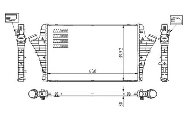 HART Intercooler 612 524 612 524 costo Intercooler FIAT DOBLO HART