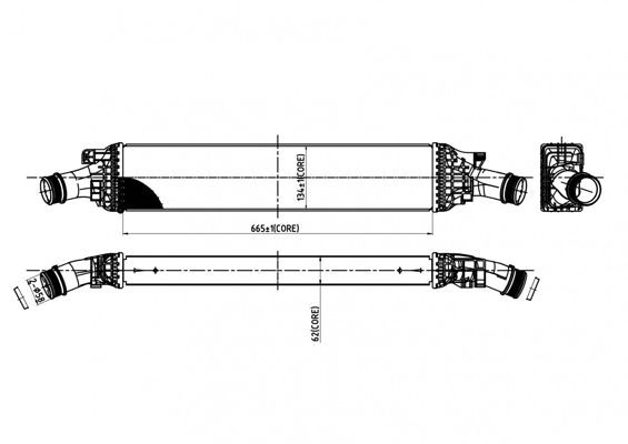 HART Intercooler 612 549 612 549 HART Ladeluftkjøler Audi billige