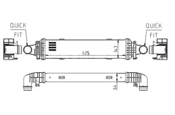 HART Intercooler 612 565 HART Ladeluftkøler MERCEDES-BENZ 612 565