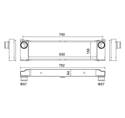 HART Intercooler 612 836 Mercedes-Benz Classe B Échangeur HART 612 836