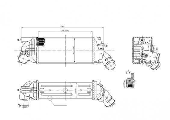 HART Intercooler 614 068 Radiador do ar de sobrealimentação CITROËN HART 614 068