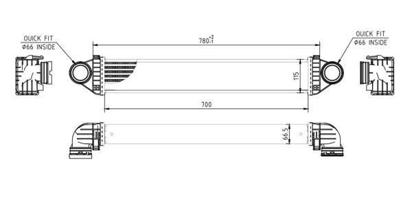 HART Intercooler 614 079 Ladeluftkøler MERCEDES-BENZ HART 614 079