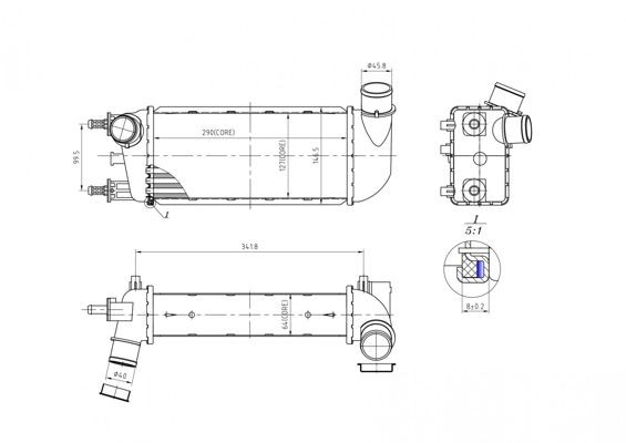 HART Intercooler 614 197 614 197 Intercooler HART FIAT DOBLO costo