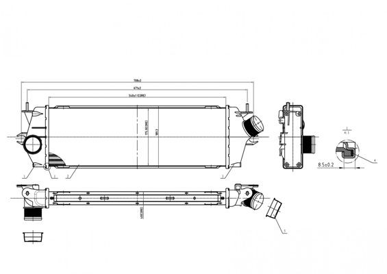 HART Chladič plniaceho vzduchu 614 229 614 229 Intercooler HART RENAULT TRAFIC