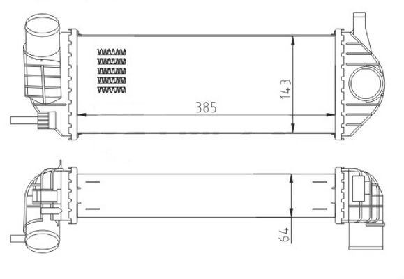 HART Chladič plniaceho vzduchu 616 644 Chladič plniaceho vzduchu HART Renault TRAFIC 616 644