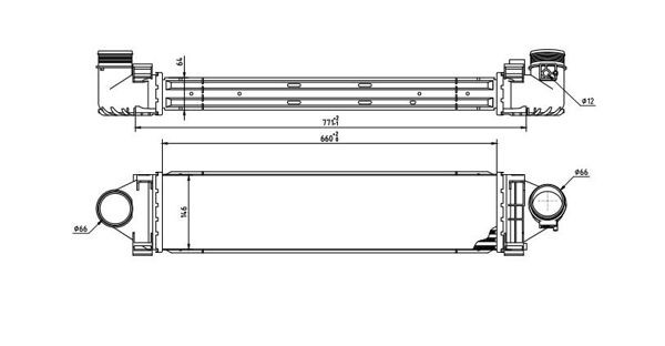 HART Chladič plniaceho vzduchu 617 312 Intercooler HART XC60 617 312 lacné