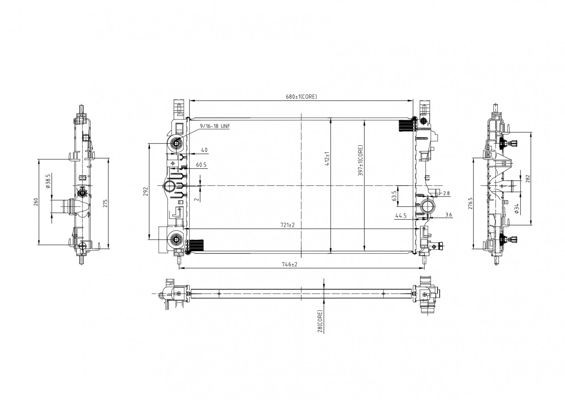 HART Kylare 618 586 CHEVROLET kylmodul HART 618 586
